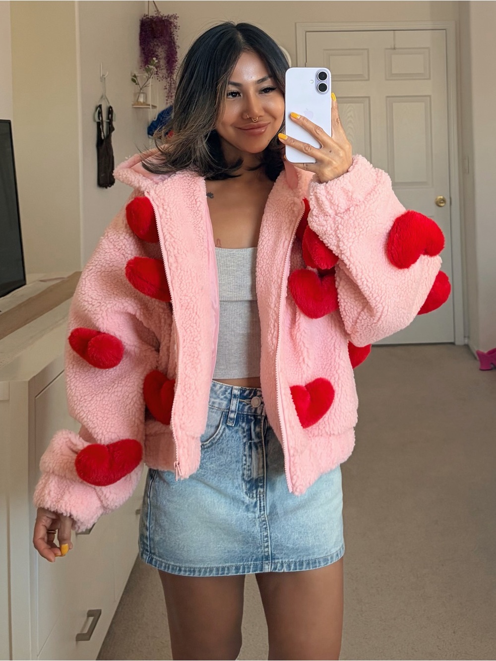 Dolls Kill - Sugar Thrillz SNUGGLE WONDERLAND CROPPED SHERPA JACKET